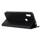 Motorola Moto E6 Plus Læder Cover m. Pung - Sort