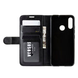 Motorola Moto E6 Plus Crazy Horse skinndeksel m. Lommebok Svart