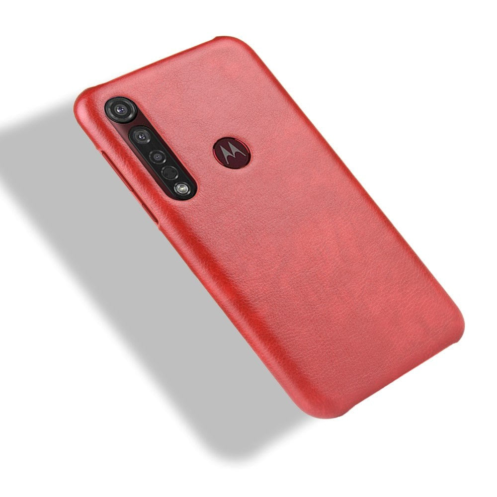 Motorola Moto G8 Plus Litchi Grain Skinndekket plastdeksel - Rød