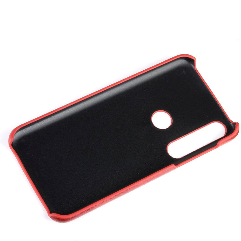 Motorola Moto G8 Plus Litchi Grain Skinndekket plastdeksel - Rød