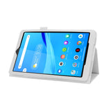 Lenovo Tab M8 (2. generasjon) 8" Litchi-skinndeksel med magnetisk lukking og stativfunksjon - hvit