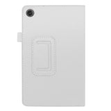 Lenovo Tab M8 (2. generasjon) 8" Litchi-skinndeksel med magnetisk lukking og stativfunksjon - hvit