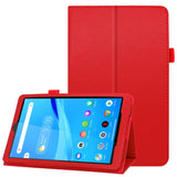 Lenovo Tab M8 (2nd Gen.) 8" Litchi Læder Cover m. Magnetluk & Ståfunktion - Rød