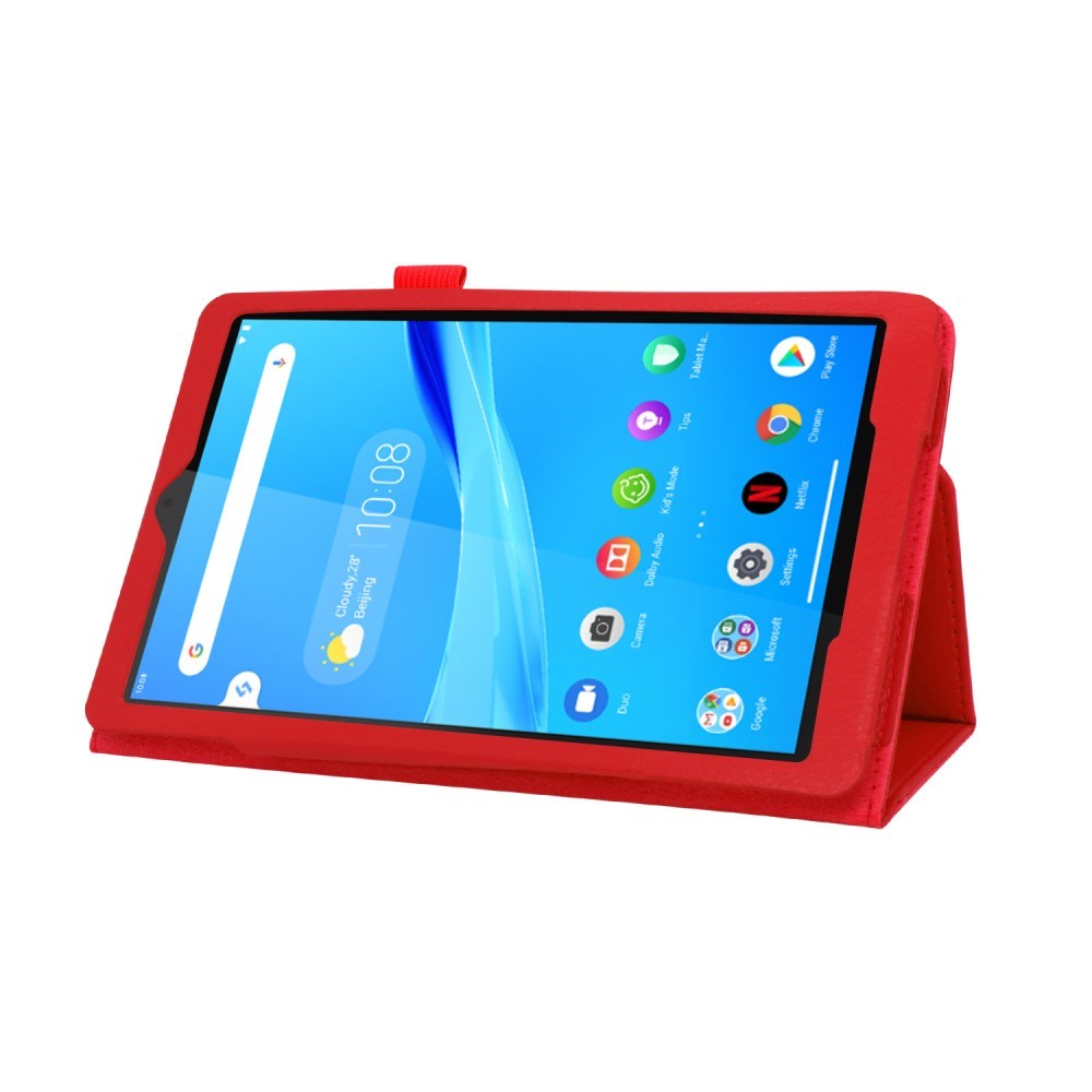 Lenovo Tab M8 (2nd Gen.) 8" Litchi Læder Cover m. Magnetluk & Ståfunktion - Rød