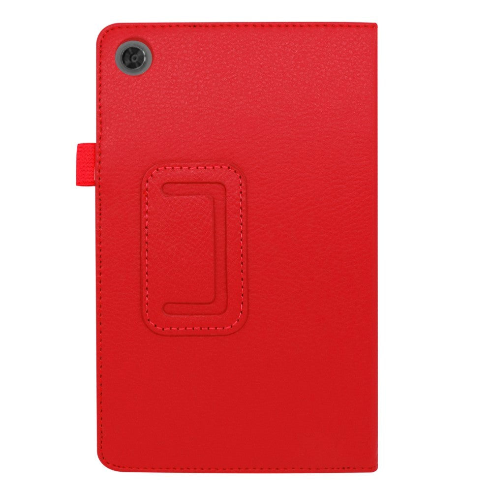 Lenovo Tab M8 (2nd Gen.) 8" Litchi Læder Cover m. Magnetluk & Ståfunktion - Rød