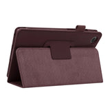 Lenovo Tab M8 (2nd Gen.) 8" Litchi Læder Cover m. Magnetluk & Ståfunktion - Brun