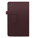 Lenovo Tab M8 (2nd Gen.) 8" Litchi Læder Cover m. Magnetluk & Ståfunktion - Brun