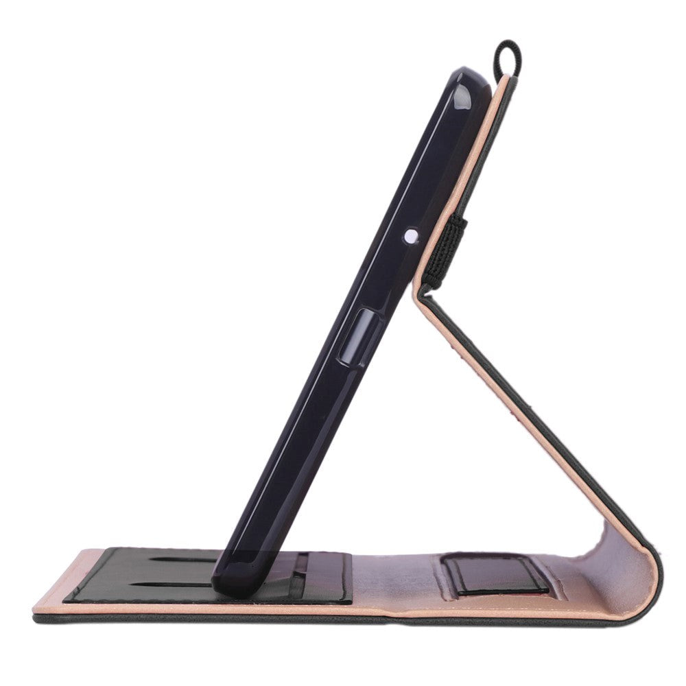 Lenovo Tab M8 (2nd. Gen) Flip-deksel i skinn med kortholder og stativfunksjon - svart