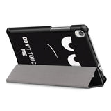 Lenovo Tab M8 (2nd Gen.) 8" flippdeksel i lær med folde- og stativfunksjon - "Ikke rør meg"