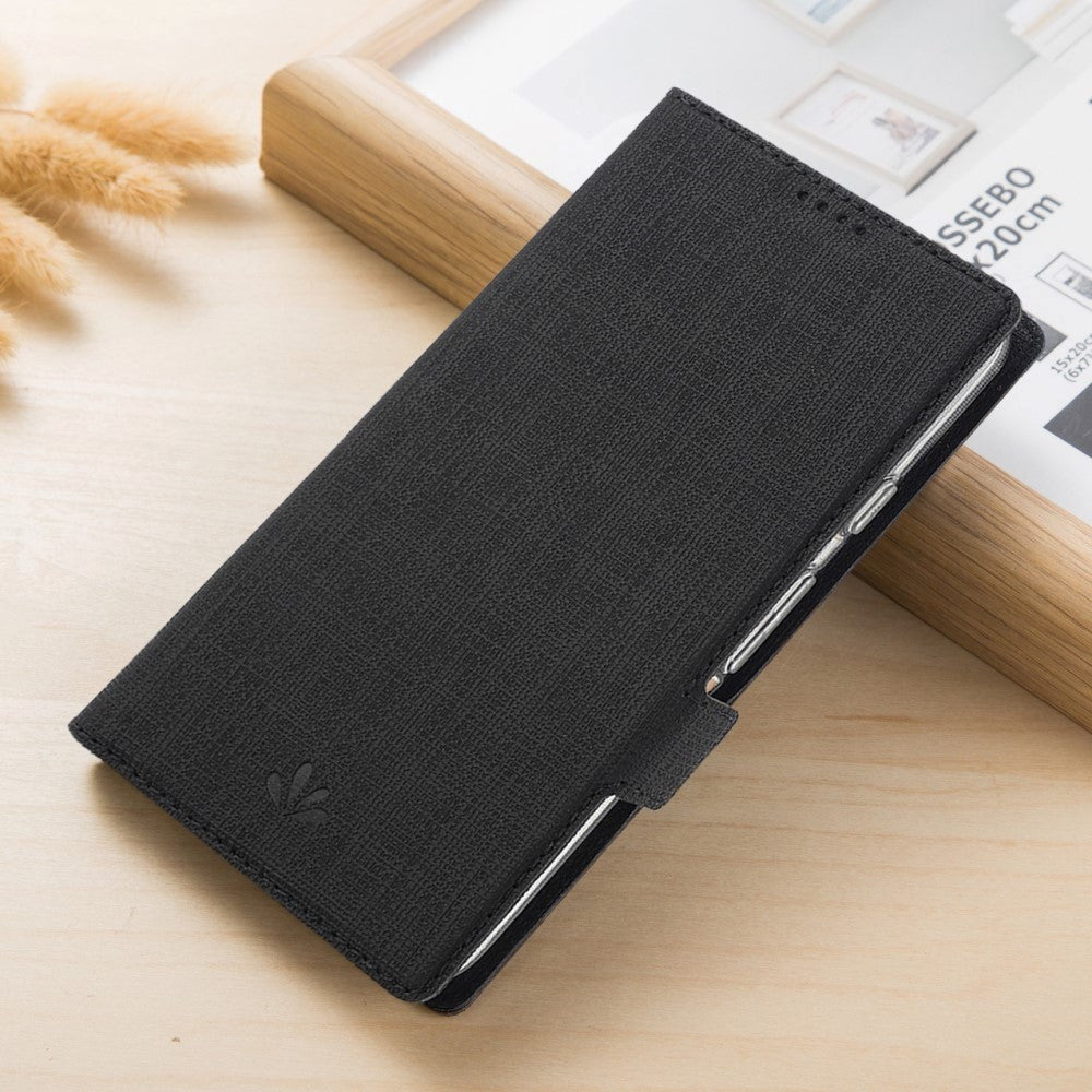 Motorola Moto G Pro VILI DMX skinndeksel m. Kortholder &amp; riflet tekstur svart