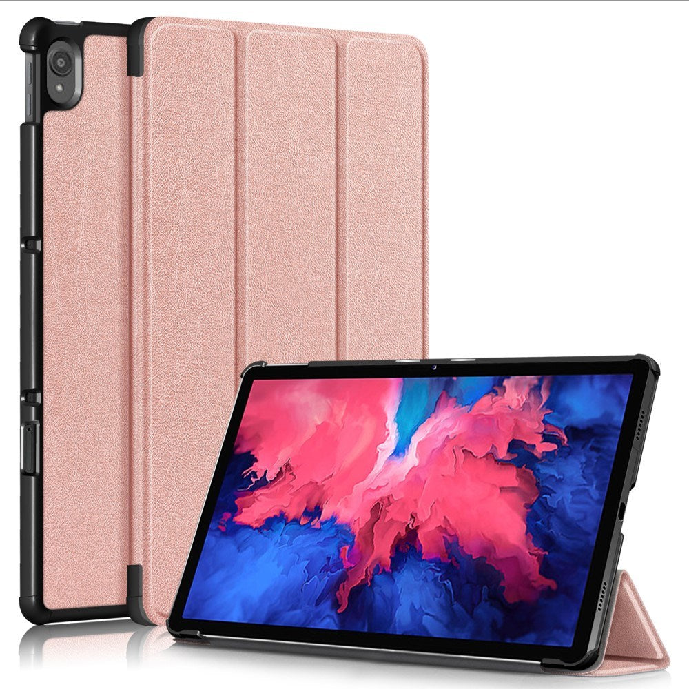 Lenovo Tab P11 / P11 (5G) / P11 Plus Flip Cover m. Tri-fold og Vågeblus - Rose Gold