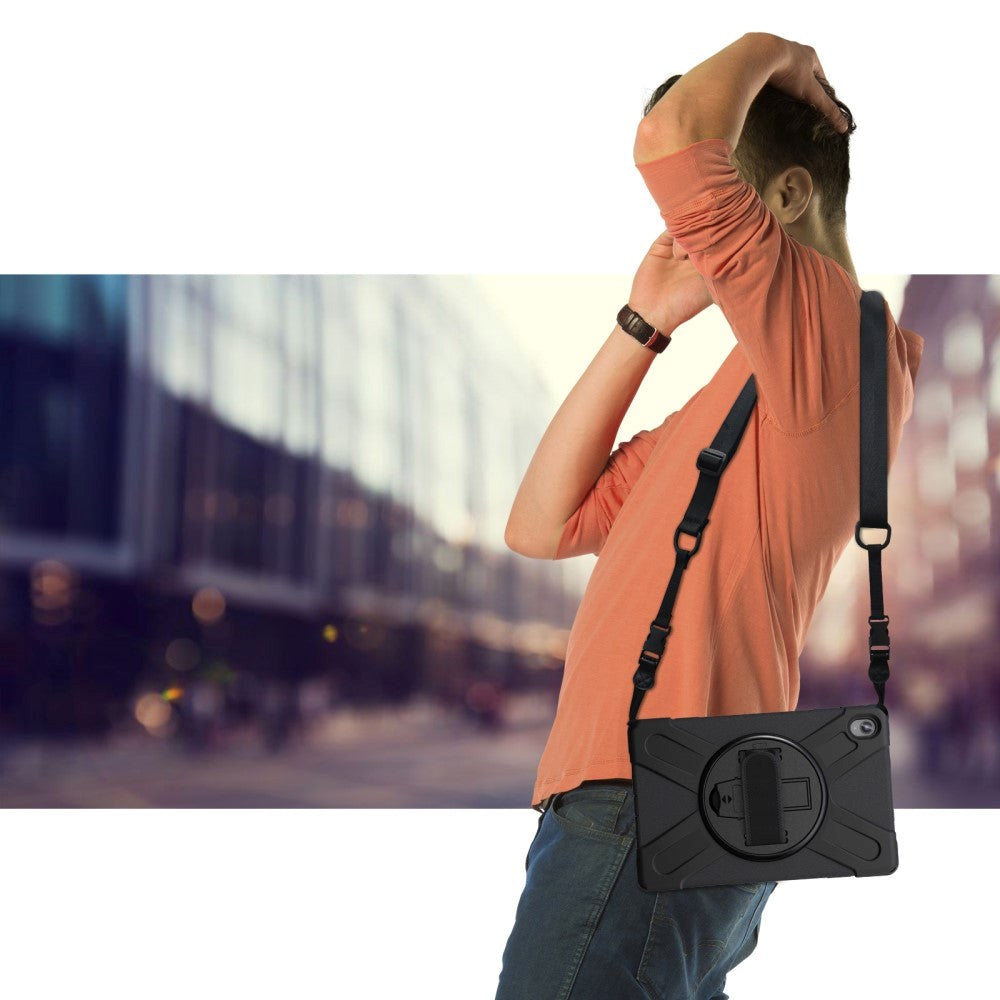 Lenovo Tab P11 / P11 (5G) / P11 Plus Craftsman Case m. Skulderstropp &amp; Håndholder - Svart