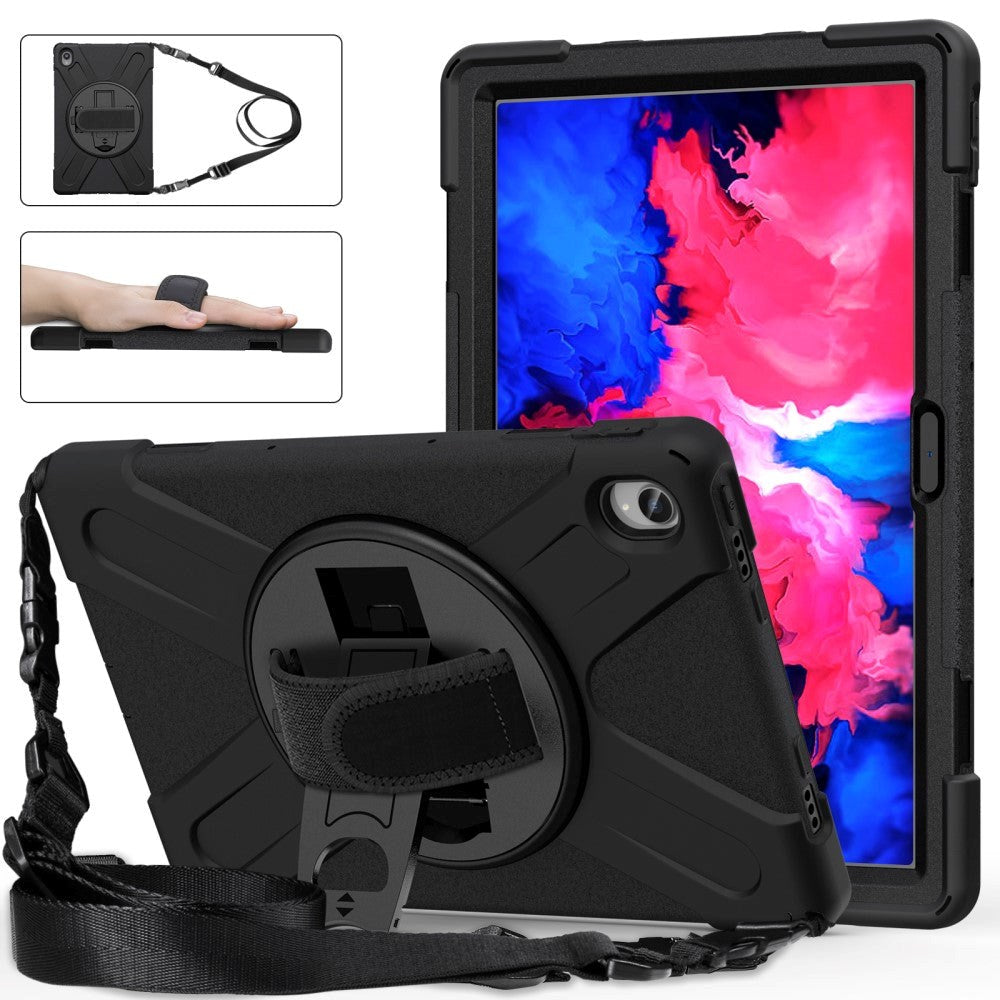 Lenovo Tab P11 / P11 (5G) / P11 Plus Craftsman Case m. Skulderstropp &amp; Håndholder - Svart