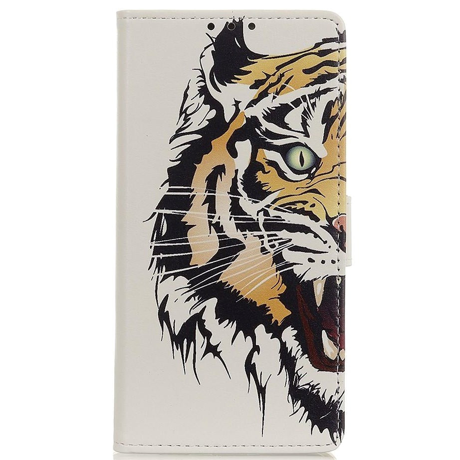 Motorola Moto E7 Power / E7i Power Læder Flip Cover m. Pung - Tiger