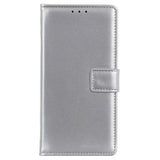 Motorola Moto E7 Power / E7i Power Leather Flip Cover m. Lommebok - Sølv