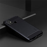 Motorola Moto G10 / G20 / G30 Mofi Brushed Carbon Fiber Fleksibelt Plastik Bagside Cover - Blå