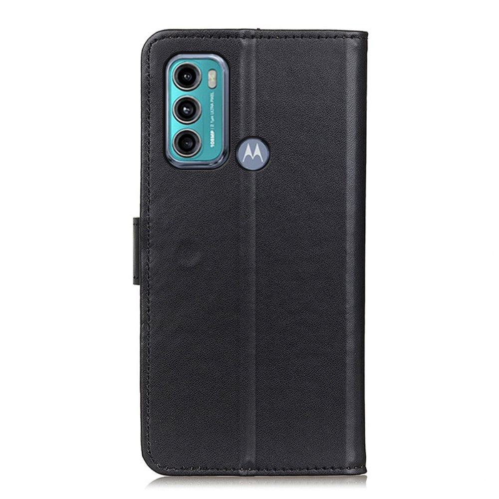 Motorola Moto G60 Leather Flip Cover m. Lommebok - Svart