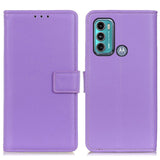Motorola Moto G60 Leather Flip Cover m. Lommebok - Lilla
