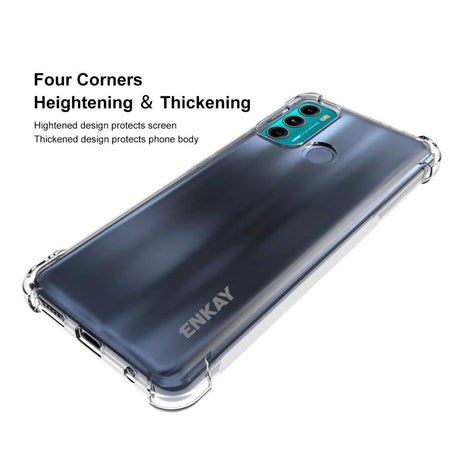 Motorola Moto G60 Enkay Anti-Slip Støtsikkert Bakdeksel - Gjennomsiktig