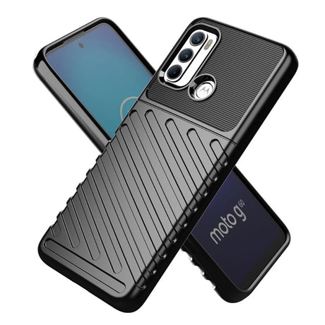 Motorola Moto G60 Thunder Series Twill Plast Bakdeksel - Svart