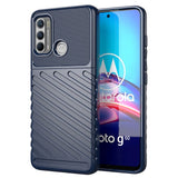 Motorola Moto G60 Thunder Series Twill Plast Bakdeksel - Blå