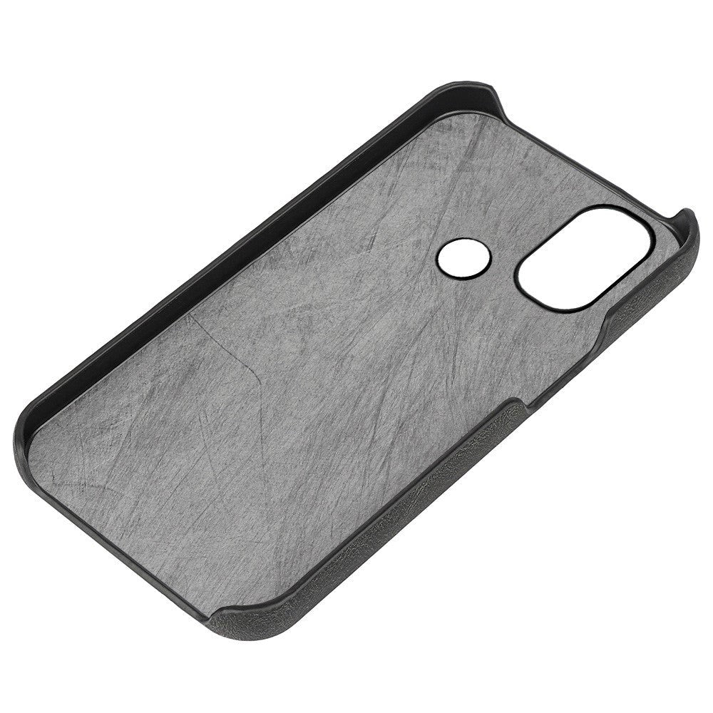 Motorola Moto E40 / E30 / E20 Læder Bagside Cover m. Kickstand - Sort