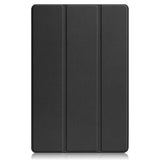 Lenovo Tab P12 Pro Tri-Fold Leather Flip Cover - Svart