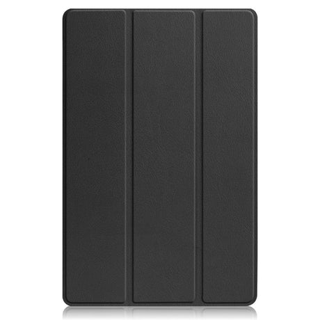 Lenovo Tab P12 Pro Tri-Fold Leather Flip Cover - Svart