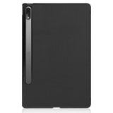 Lenovo Tab P12 Pro Tri-Fold Leather Flip Cover - Svart