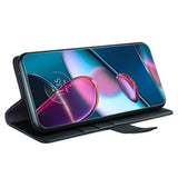 EIDERWOOD Motorola Edge 30 Pro Kunstlæder Cover m. Kortholder  - Sort