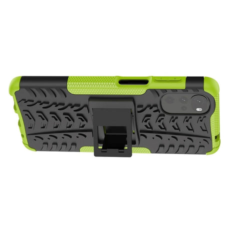 Motorola Moto G22 Håndværker Cover Cool Tyre m. Stander - Sort / Grøn