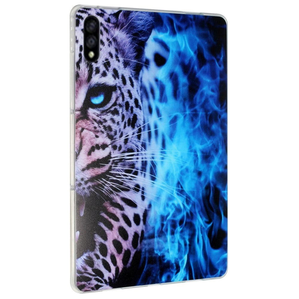 Lenovo Tab P11 Pro Bakdeksel m. Motiv - Blå Leopard