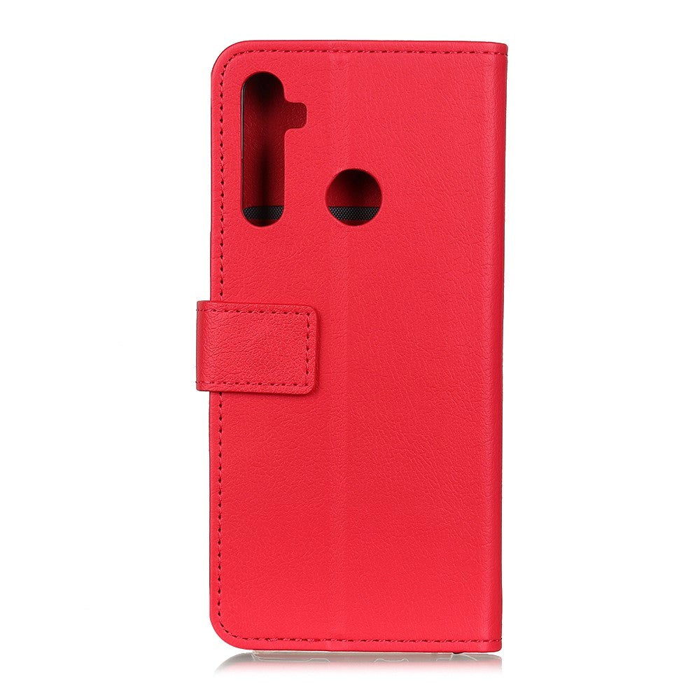 Xiaomi Redmi Note 8 skinndeksel m. Lommebok - Rød