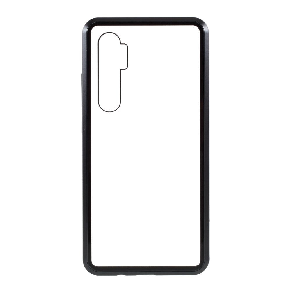 Xiaomi Mi Note 10 Lite 360° magnetisk metalldeksel m. Glass Bak &amp; Front - Svart