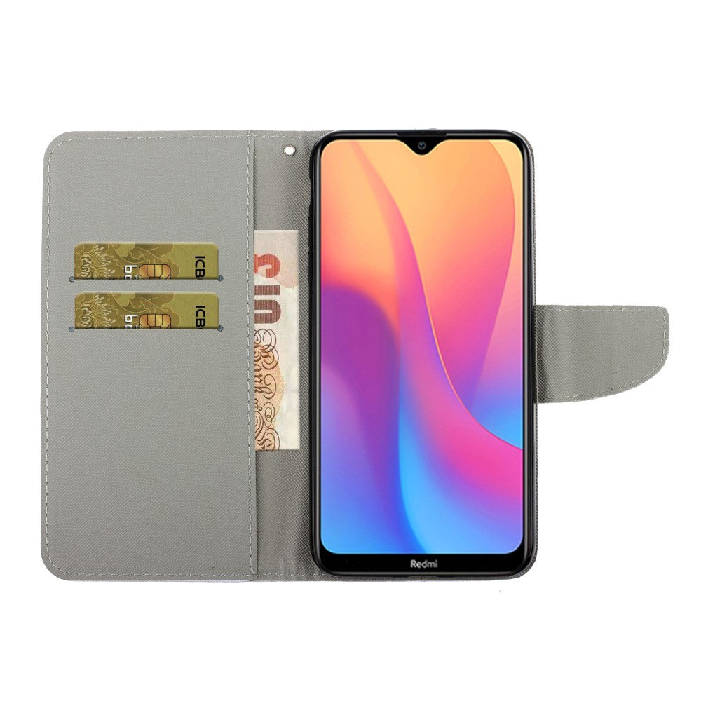 Xiaomi Redmi 9A / 9AT flip-deksel i kunstskinn m. Lommebok - Sommerfugler