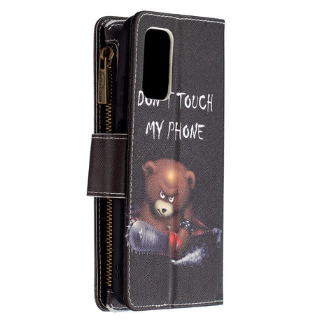 Xiaomi Poco M3 flipdeksel m. Big Purse - "Ikke rør telefonen min"