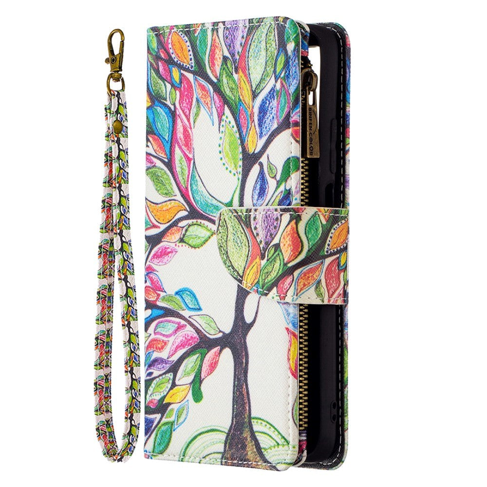 Xiaomi Poco M3 Flip Cover m. Stor Pung - Forårstræ