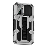 Xiaomi Poco M5S / Redmi Note 10S Craftsman Bakdeksel m. Diskret Kickstand - Svart / Sølv