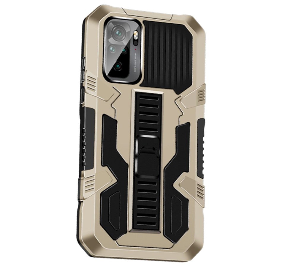 Xiaomi Poco M5S / Redmi Note 10S Craftsman Bakdeksel m. Diskret Kickstand - Svart / Gull