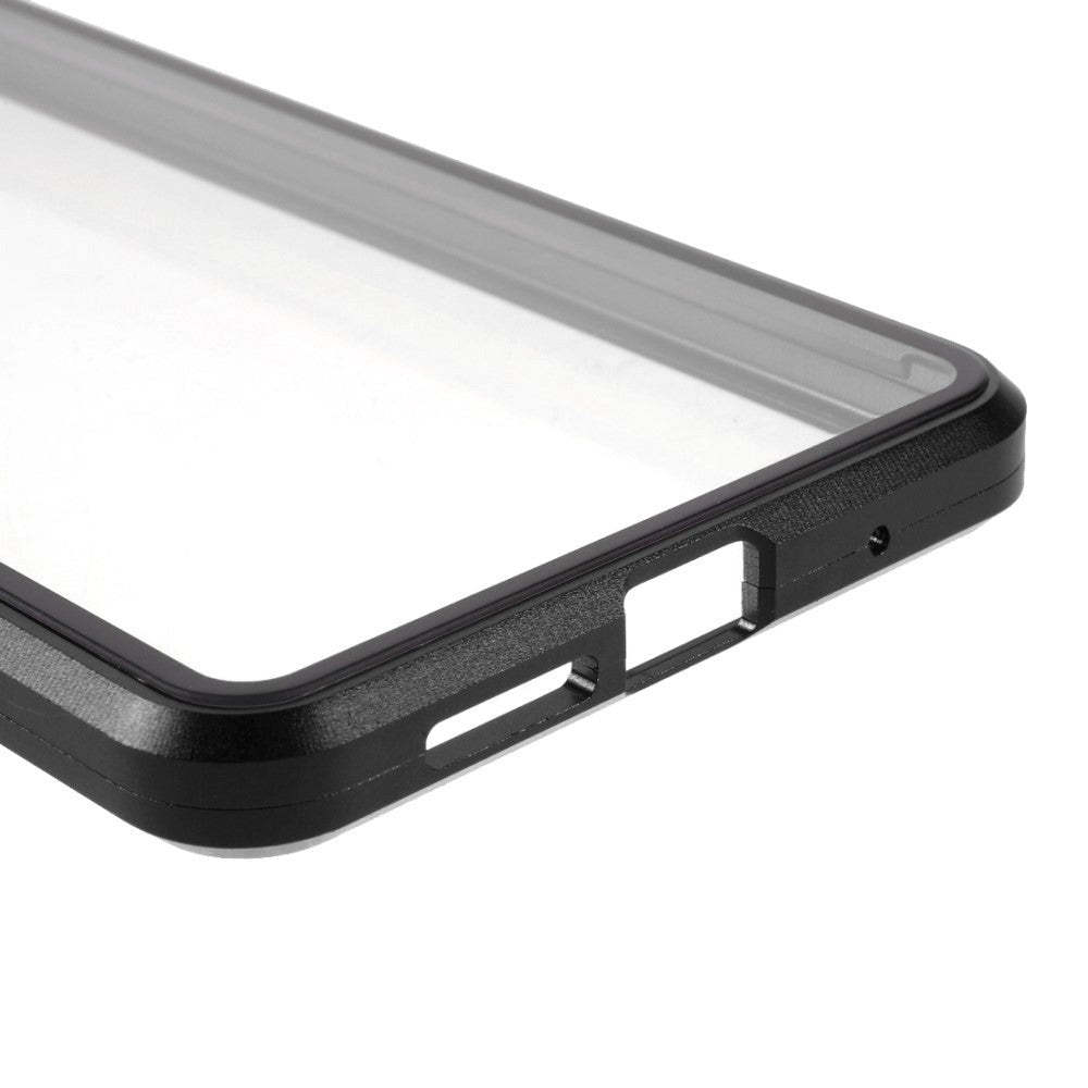 Xiaomi Poco M3 Magnetisk Metal Cover m. Glas For- og Bagside - Sort
