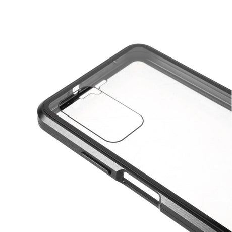 Xiaomi Poco M3 magnetisk metalldeksel m. Glass foran og bak - svart