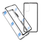 Xiaomi Poco M3 magnetisk metalldeksel m. Glass foran og bak - sølv
