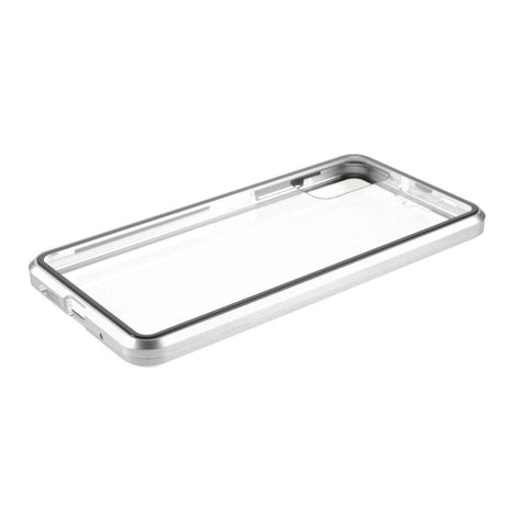 Xiaomi Poco M3 magnetisk metalldeksel m. Glass foran og bak - sølv