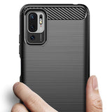 Xiaomi Redmi Note 10 5G Mofi børstet karbonfiber fleksibelt plastdeksel - svart