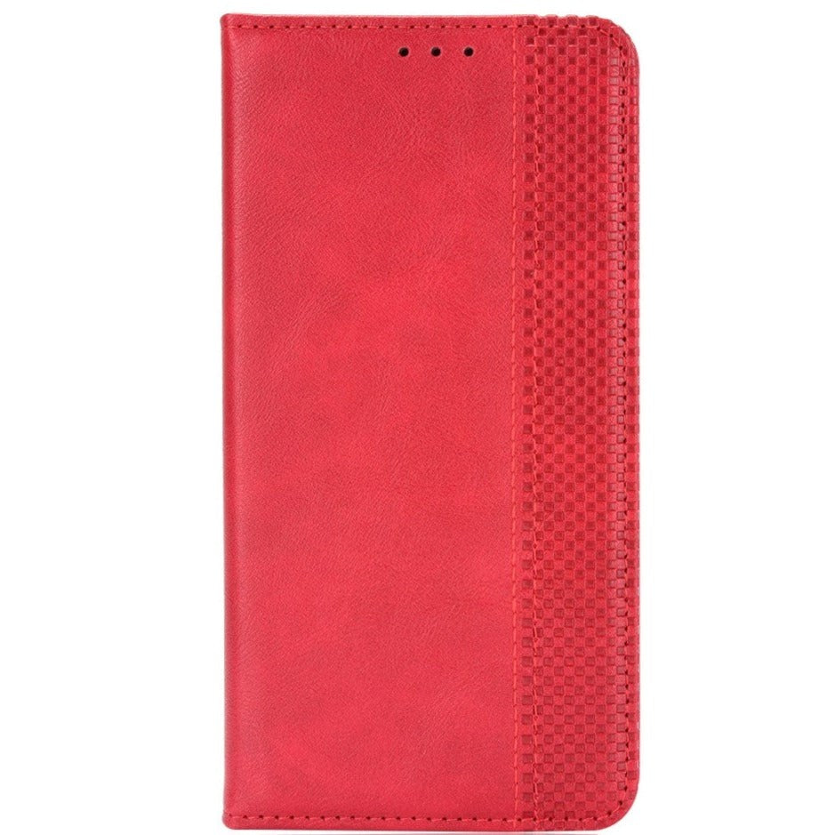 Xiaomi Redmi Note 11 Pro+ (pluss) Vintage Flip Cover W. Lommebok - Kunstskinn - Rød