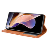 Xiaomi Redmi Note 11 Pro+ (pluss) Vintage Flip Cover W. Lommebok - Kunstskinn - Brun