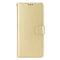 Xiaomi Poco F4 GT glanset lær flipdeksel m. Lommebok og stropp - Gull