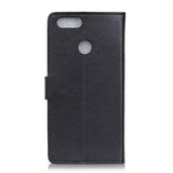 Alcatel 1S (2019) Litchi-skinndeksel m. Kortholder - Sort