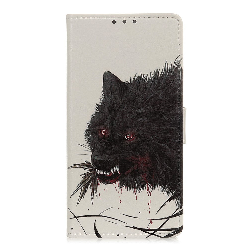 Alcatel 1S (2020) Skinndeksel m. Kortholder Wolf