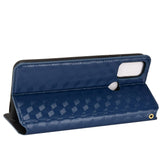 Alcatel 1S (2021) / 3L (2021) Flip-deksel i PU-skinn m. Lommebok - Rhombus - Blå